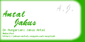 antal jakus business card